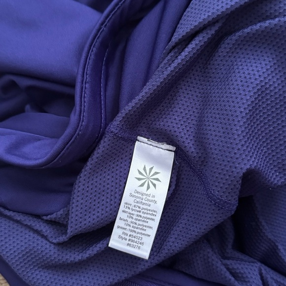 Athleta Split Time Layered Skort Skirt Size XL Women’s Royal Purple Activewear - Picture 8 of 9